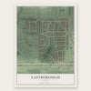 Eastborough, Kansas map print, the full design