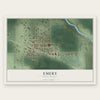 Emery, South Dakota map print, the full design