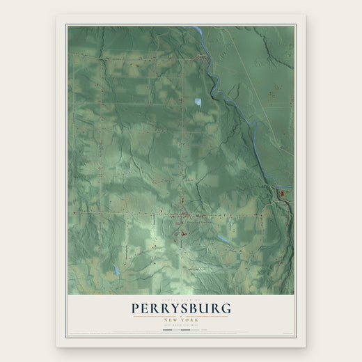 Perrysburg, New York map print, the full design