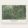 Sneedville, Tennessee map print, the full design
