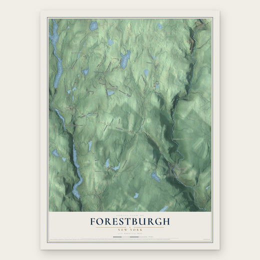 Forestburgh, New York map print, the full design