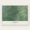 Alloway, New Jersey map print, the full design