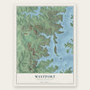 Westport, North Carolina map print, the full design