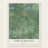 Town of Wyocena, Wisconsin map print, the full design