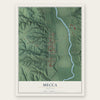 Mecca, Indiana map print, the full design