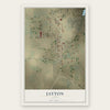 Jayton, Texas map print, the full design