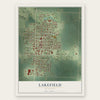 Lakefield, Minnesota map print, the full design