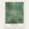 Hayesville, Iowa map print, the full design