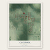 Claypool, Indiana map print, the full design