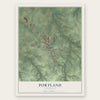 Portland, Tennessee map print, the full design