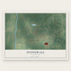 Stonewall, Mississippi map print, the full design