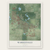 Warrenville, Illinois map print, the full design