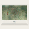 Simla, Colorado map print, the full design