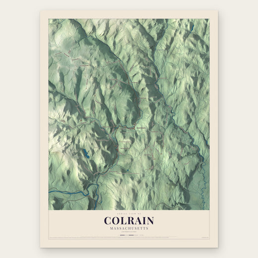 Colrain, Massachusetts map print, the full design