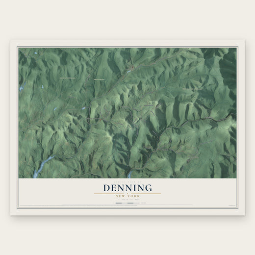 Denning, New York map print, the full design
