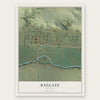 Ryegate, Montana map print, the full design