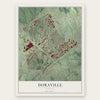 Doraville, Georgia map print, the full design