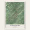 Madisonville, Tennessee map print, the full design