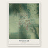 Holliday, Missouri map print, the full design
