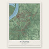 Natchez, Mississippi map print, the full design