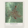 Boyertown, Pennsylvania map print, the full design