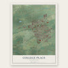 College Place, Washington map print, the full design