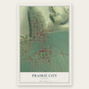 Prairie City, Oregon map print, the full design