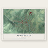 Branchville, New Jersey map print, the full design