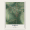 Morven, Georgia map print, the full design