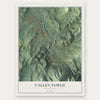 Valley Forge, Tennessee map print, the full design