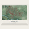 Somerville, New Jersey map print, the full design