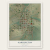 Harrington, Washington map print, the full design