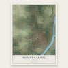 Mount Carmel, Illinois map print, the full design