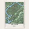 Southside, Alabama map print, the full design