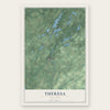 Theresa, New York map print, the full design