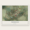 Thorndale, Texas map print, the full design