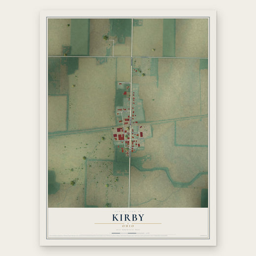 Kirby, Ohio map print, the full design