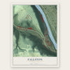 Fallston, Pennsylvania map print, the full design