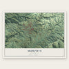 Murphys, California map print, the full design