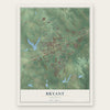 Bryant, Arkansas map print, the full design