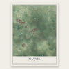 Manvel, Texas map print, the full design