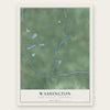 Washington, Rusk County, Wisconsin map print, the full design