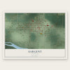 Sargent, Nebraska map print, the full design