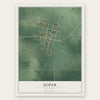 Soper, Oklahoma map print, the full design