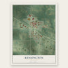 Kensington, Minnesota map print, the full design