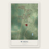 Wamac, Illinois map print, the full design