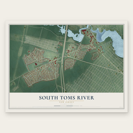 South Toms River, New Jersey map print, the full design