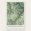 Borough of Baldwin, Allegheny County, Pennsylvania map print, the full design