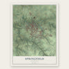 Springfield, Tennessee map print, the full design