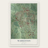 Warrenton, Virginia map print, the full design